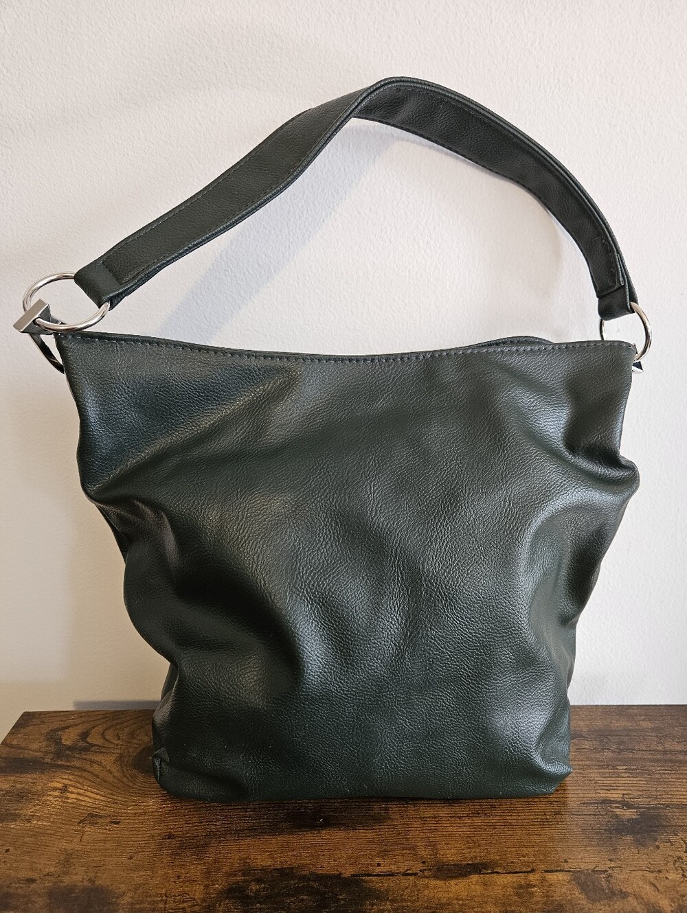 Braciano Deep Forest Green Leather Shoulder Bag. Nwot